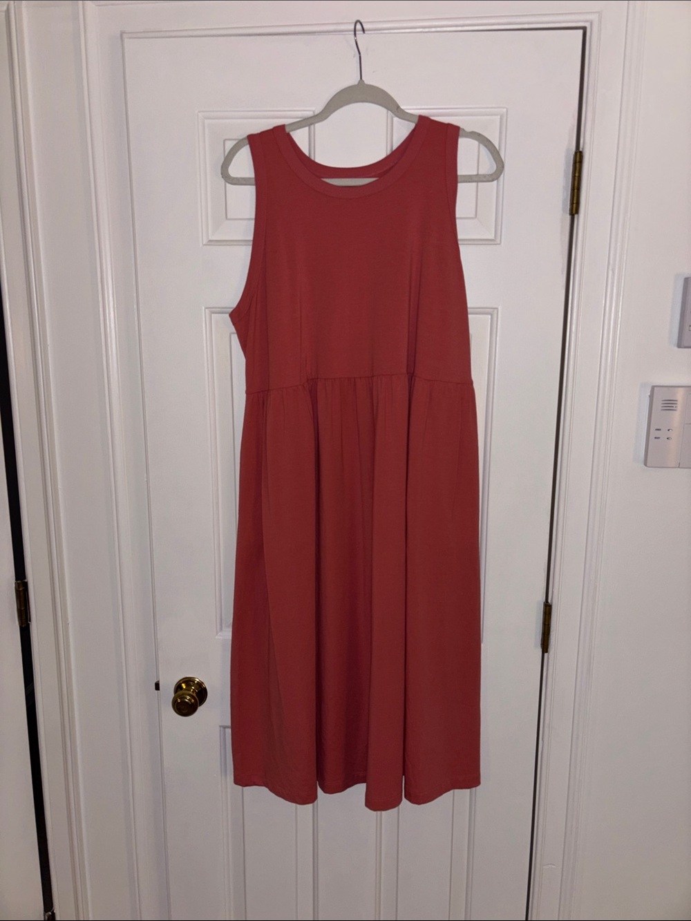 a new day Coral Sleeveless Midi Dress